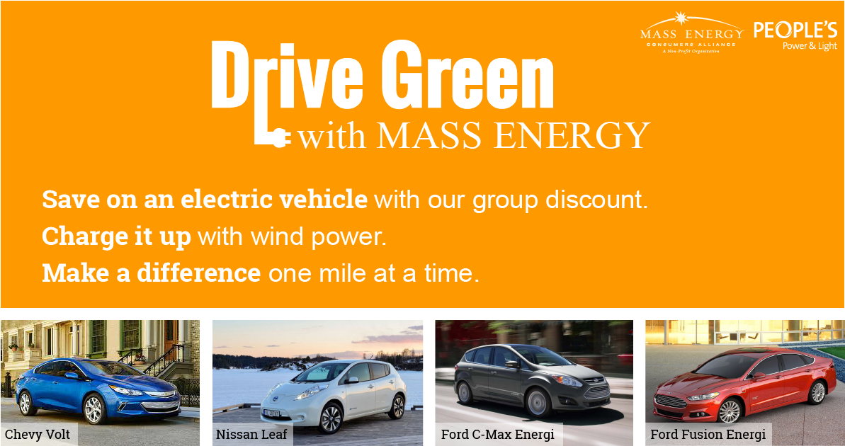 Drive an EV now group buy discounts in Massachusetts and Rhode Island.